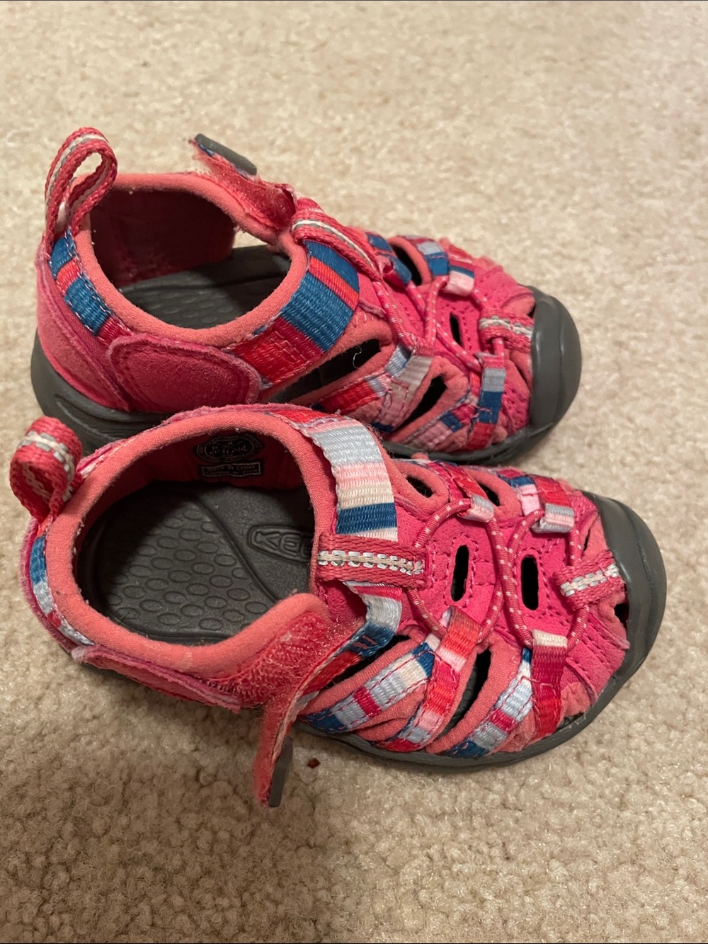 Keen size 4 Kids Pink Multi-Strap Outdoor Sandals